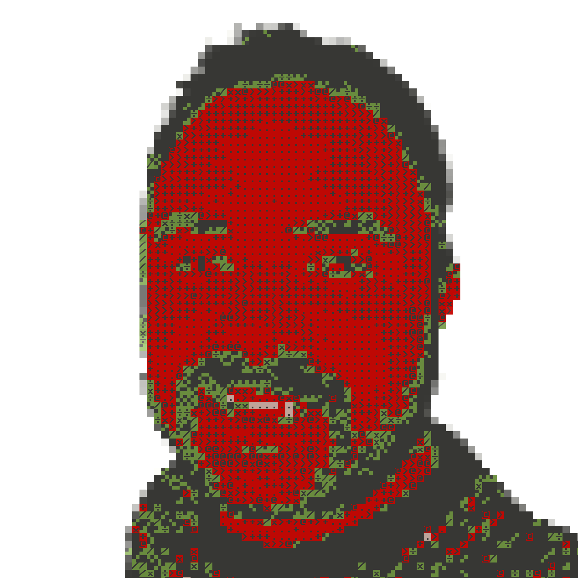 Tan ASCII portrait
